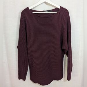 Ralph Lauren Black Label Maroon Aubergine Boat Neck Sweater M